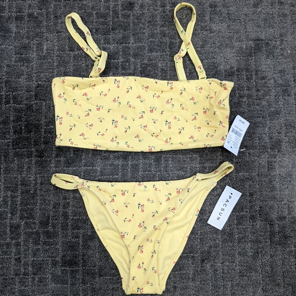 Pacsun Floral Vela Skinny Strap Bikini set - Picture 4 of 8